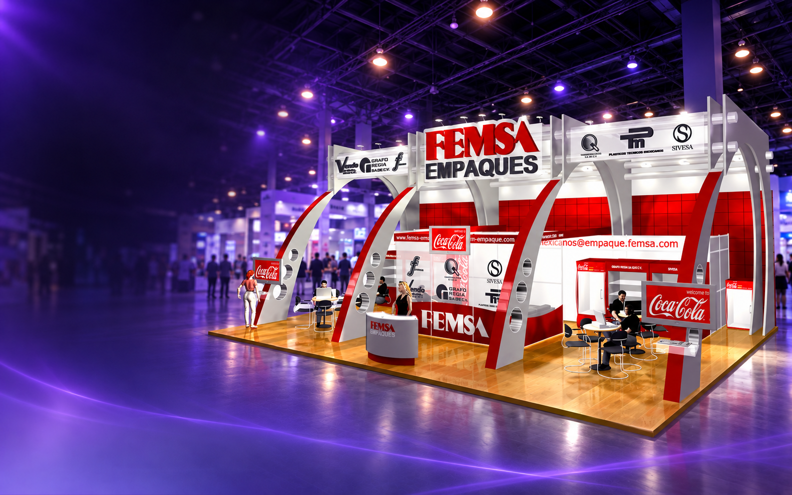 Stand de Equipos Dentales Villa de Cortés, diseño de COREXA DISPLAY